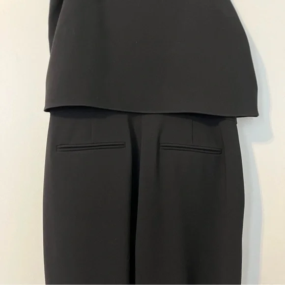 Theory Black Wrap Style Sleeveless Jogger Jumpsuit women’s size 4 cocktail Odila - Picture 9 of 10